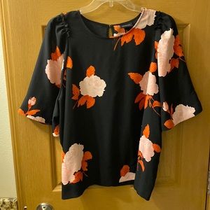Who What Wear Floral Blouse X-Large
